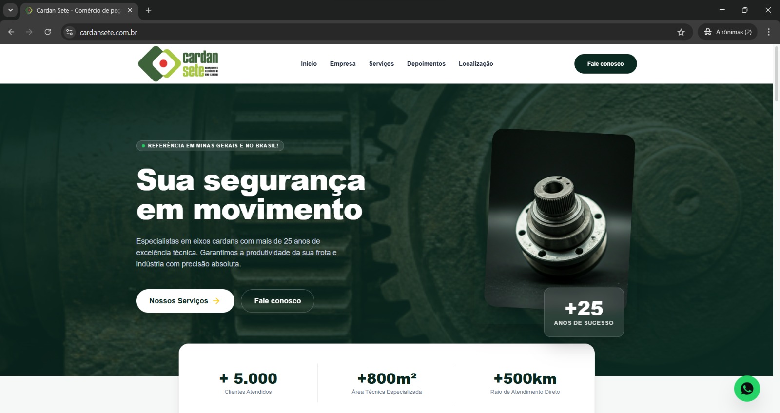 Cardan Sete - Gestão de O.S. Automotiva